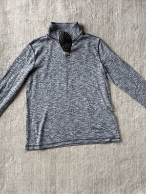 Abercrombie Kids Heather Gray 3-Button Pop Collar Long-Sleeve  Size 15/16